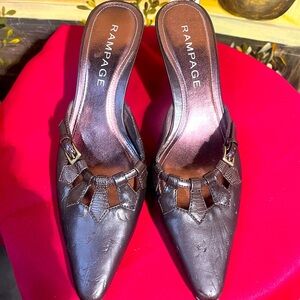 Size 7 Rampage ~ Kitten Heel Mules
